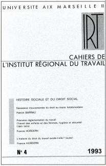 Page de couverture du Cahier de l'IRT n°4